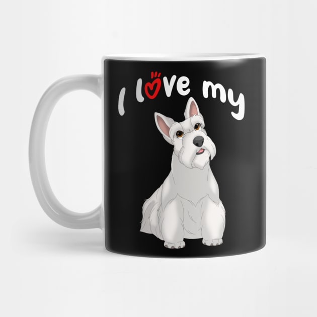 I Love My White Scottish Terrier Dog by millersye